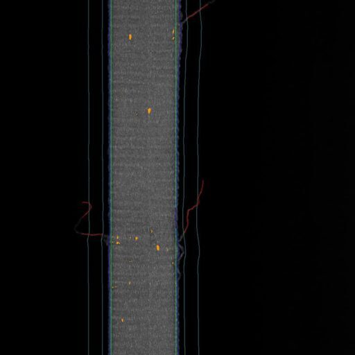 Defect found with Vision Filaments module in Texplorer™ CORE inspection software